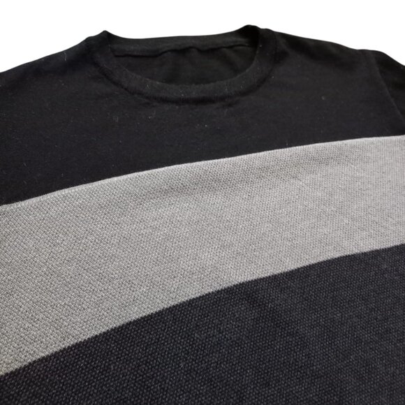 Men’s Black & Gray Colorblock Sweater – Size M - Picture 3 of 7